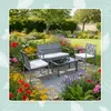 Relaxdays Gartenmöbel Set, 4-tlg. Rattan Sitzgruppe, 4 Produktbild-Vorschau 2