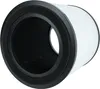 A cylindrical air filter with a black rubber seal on one end and white pleated filter material on the other. Produktbild-Vorschau