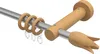 Interdeco Gardinenstange / Vorhangstange Silbergrau / Buche Produktbild-Vorschau 1