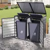 Afvalcontainerbox - 131 x 79 x 116 cm, zwart, staal, Productafbeelding-voorbeeld 7