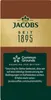 The image shows the packaging of Jacobs coffee, highlighting the brand's history and sustainability efforts. Produktbild-Vorschau