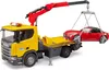 Bruder Scania Super 560R Abschlepp LKW mit Bruder Roadster Produktbild-Vorschau 2