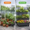 2er Set Pflanzkübel mit Sichtschutz Hochbeet Balkon 3 Produktbild-Vorschau 5