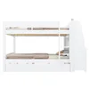 Merax Etagenbett 140x200 cm mit Schreibtisch und Schrank, Produktbild-Vorschau 5