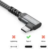 A close-up of a USB-C cable with a 90-degree connector, showing compatibility icons below. Produktbild-Vorschau