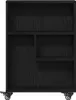 vidaXL Chariot de rangement étroit noir aspect chêne Voir les images du produit 4