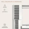 Garderobenkombination Weiß-Hochglanz mit Kleiderstange und Produktbild-Vorschau 7