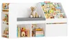 Kinderregal mit Sitzbank 125 cm Weiß MDF Produktbild-Vorschau 3