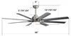 Fortuna Lai Großer 66-Zoll Smart-Deckenventilator Produktbild-Vorschau 9