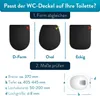 BENKSTEIN WC Sitz Toilettendeckel schwarz oval Klodeckel Produktbild-Vorschau 2