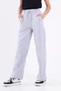 COMEOR pantaloni da jogging da donna a gamba larga (grigio Anteprima dell’immagine prodotto 3