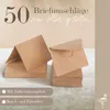 Falinko 50x Faltkarten mit Umschlag Kraftpapier braun I Din Produktbild-Vorschau 2