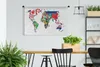 MuchoWow® Wandteppich Wandbehang Weltkarte - Flaggen - Produktbild-Vorschau 2