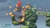 A scene from the video game Worms Battlegrounds, showing a chaotic battle with worms on a destructible island environment. Náhled obrázku produktu