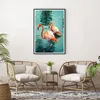 Gerahmtes Poster - Schwarzer Rahmen - Rosa Flamingos Wasser Produktbild-Vorschau 6