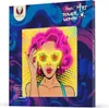 The image shows the packaging of a neon art light featuring a "Power Woman" design. Voir les images du produit