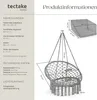tectake® Hängesessel Grazia 80 x 72 x 125 cm Produktbild-Vorschau 5