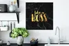 MuchoWow® Poster Zitat - Chef - Gold - Marmor 50x50 cm - Produktbild-Vorschau 3