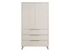 A freestanding wardrobe with two doors and three drawers, shown against a white background. Náhled obrázku produktu