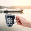 com-four® 6x Kaffeebecher aus Keramik - Maritime Produktbild-Vorschau 2