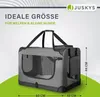 Juskys Hundetransportbox Lassie M (grau) faltbar - 42 x 60 Produktbild-Vorschau 2