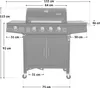 TAINO RED 4+1 Gasgrill schwarz 4 Edelstahl Brenner Produktbild-Vorschau 7
