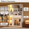 Merax Vitrine mit LED, Hochschrank mit 6 Türen und 2 Produktbild-Vorschau 11