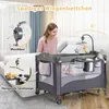 Reisebett mit Matratze, 5 in 1 Beistellbett Baby mit Rollen Produktbild-Vorschau 8