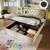 Bequemes LED-Polsterbett mit Stauraum, Produktbild-Vorschau 5