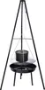 A black tripod grill with a pot and cooking grates, set against a white background. Produktbild-Vorschau