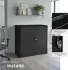 Armoire métallique à dossiers 3 étagères 90x40x90cm - noir Voir les images du produit 4