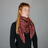 Baumwolltuch - Leopard 1 rot - silber - quadratisches Tuch Produktbild-Vorschau 7
