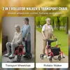 SucceBuy 2-v-1 rolátor a transportná stolička pre seniorov, Náhľad obrázku produktu 2