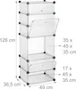 Scaffale per scarpe Relaxdays in plastica, sistema a 6 Anteprima dell’immagine prodotto 4