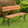 QLS 1 pièce pied de banc fonte noir 74x45 cm avec dossier Voir les images du produit 2