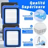 Product image showing vacuum cleaner filters with descriptive text and diagrams. Produktbild-Vorschau
