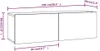 vidaXL TV-Wandschränke 2 Stk. Betongrau 100x30x30 cm Produktbild-Vorschau 8