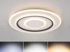 Plafonnier LED rond avec télécommande JORA blanc et noir 55 Voir les images du produit 1