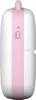 A studio shot of a small, white and pink portable printer. Produktbild-Vorschau