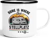 Emaille-Tasse Camping Home is where the Stellplatz is Produktbild-Vorschau 1