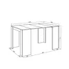 S III Consolle allungabile, 140x90x77cm, Per 6 persone,  Anteprima dell’immagine prodotto 4
