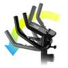 Close-up view of the handlebars and console of an exercise bike. Produktbild-Vorschau