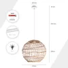 Pendelleuchte Wohnzimmer Boho Korbleuchten Pendellampe Produktbild-Vorschau 3