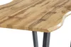 Esstisch Baumkante Holz Wildeiche-Optik 140 x 80 V-Gestell Produktbild-Vorschau 4