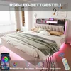 Merax gestoffeerd bed 160x200 cm met LED-verlichting en Productafbeelding-voorbeeld 8