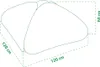 A line drawing of a pop-up tent with dimensions indicated. Náhled obrázku produktu