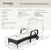 tectake® Rattan Sonnenliege 200 x 70 x 33 cm Produktbild-Vorschau 7