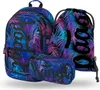 A set of three school bags with a palm leaf pattern. Podgląd zdjęcia produktu