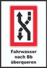 Fahrwasser nach Backbord zu überqueren Symbol und Text A6 Produktbild-Vorschau 1