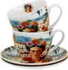 Súprava 2 porcelánových šálok na čaj s podšálkami Frida Náhľad obrázku produktu 4